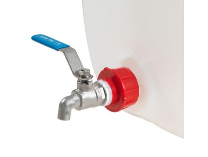 Výpustný kohoutek nerezový, modrá páčka