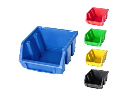 Plastové boxy Ergobox 1 na drobný materiál a šroubky, skladem, 7,5 x 11,2 x 11,6 cm