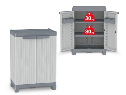 Nízká plastová skříň Wave 97,6x70x43,8 cm