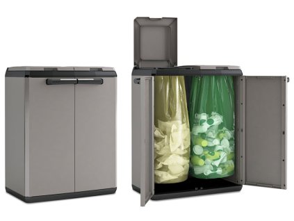 Plastová skříň na tříděný odpad, 85 x 68 x 39 cm