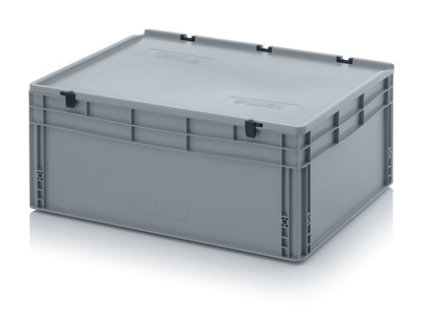 Euro přepravka s víkem, plný úchyt 130l 32 x 60 x 80 cm