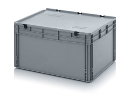 Euro přepravka s víkem, plný úchyt 172l 42 x 60 x 80 cm