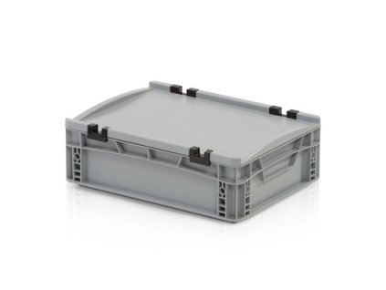 Euro přepravka s víkem, plný úchyt 10l, 12 x 40 x 30 cm