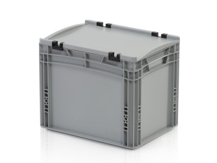 Euro přepravka s víkem, plný úchyt 30l 32 x 40 x 30 cm