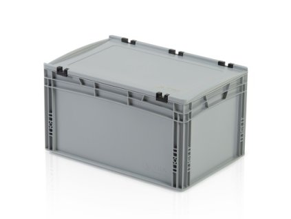 Euro přepravka s víkem 66l, plný úchyt 32 x 60 x 40 cm
