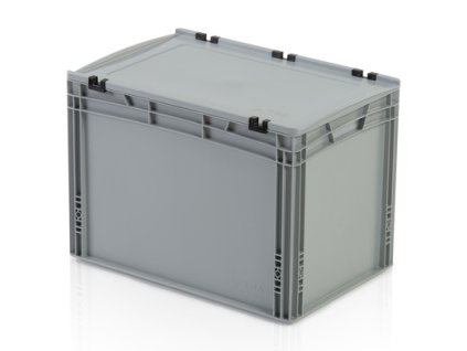 Euro přepravka s víkem 88l, plný úchyt 42 x 60 x 40 cm