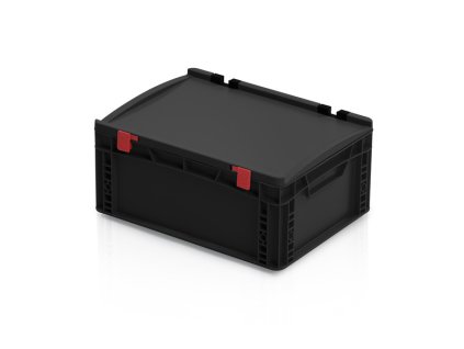 ESD Euro přepravka s víkem 17 x 40 x 30 cm
