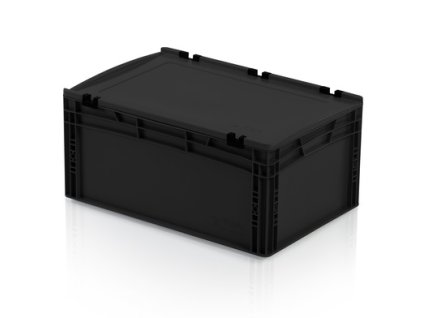 ESD Euro přepravka s víkem 27 x 60 x 40 cm