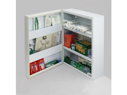 Kovová lékárnička s těsněním proti prachu, na stavby