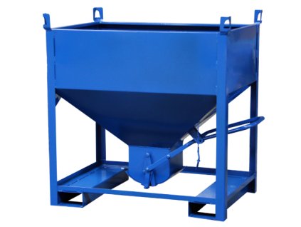 Kontejner silo se spodním výsypem, 600 litrů, modrá