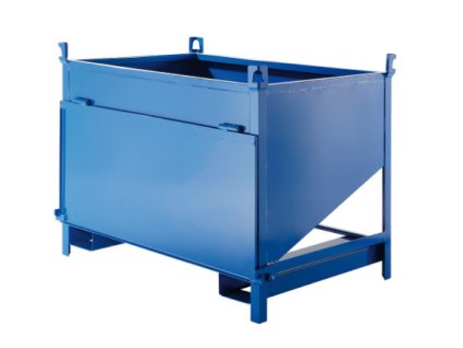 Kontejner s bočním výsypem 800 litrů, modrý