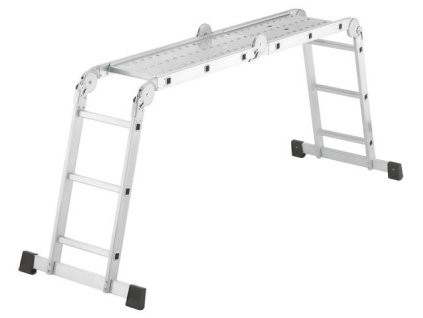 Kloubový univerzální hliníkový žebřík s plošinou Hailo M60