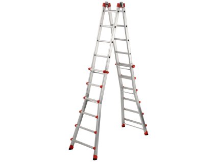 Multifunkční teleskopický hliníkový žebřík Hailo M80 4 x 6 příček