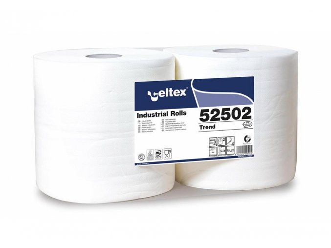 Průmyslová papírová utěrka CELTEX White Trend 800, šířka 26,5cm - 2ks
