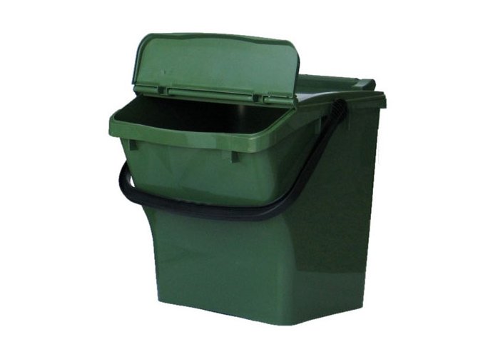 Odpadkový koš plastový na tříděný odpad - zelená