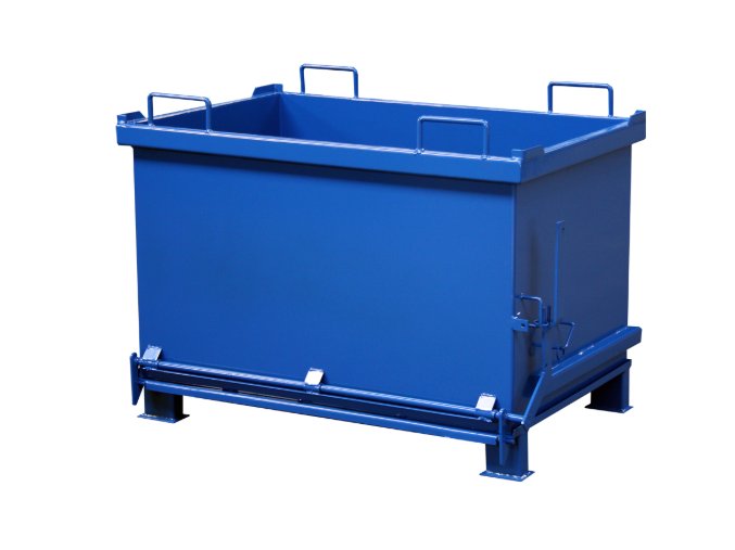 kontejner s vyklopnym dnem 600 litru modrý