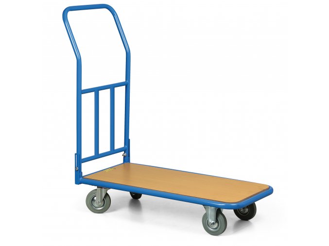 Plošinový vozík skládací, plošina 700x450 mm, nosnost 200 kg, šedá nešpínivá kolečka