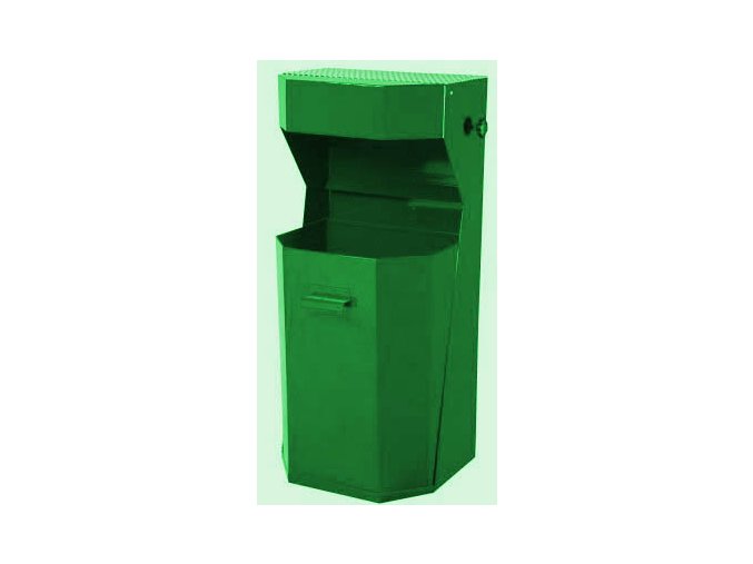 Odpadkový koš venkovní, standardní - zelený