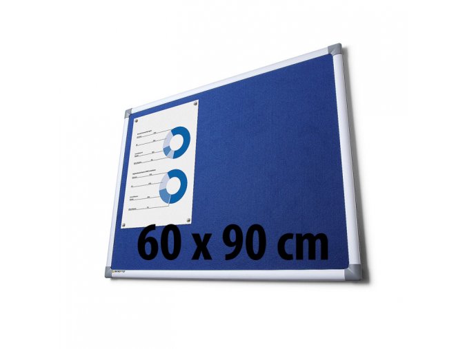 Tabule textilní, 60 x 90 cm, modrá