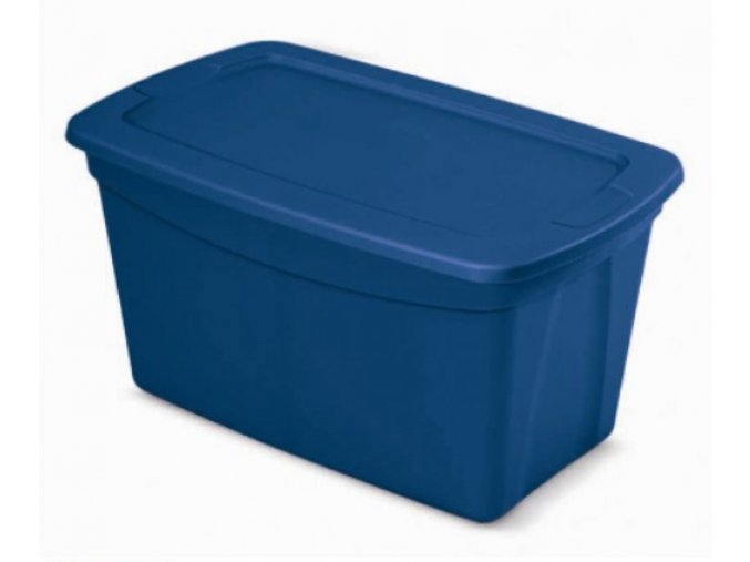 Plastový box TOTE s víkem, 114 l, modrý