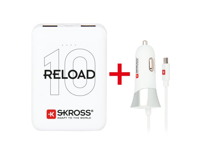 SKROSS PROMO powerbanka Reload 10 + USB Car Charger zdarma