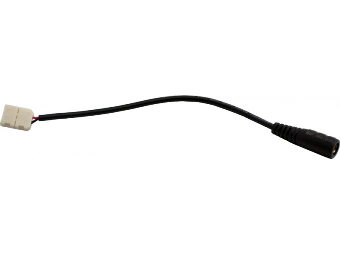Solight napájecí konektor pro LED pásy, 5,5mm zdířka - 10mm zacvakávací konektor, balení 1ks, sáček