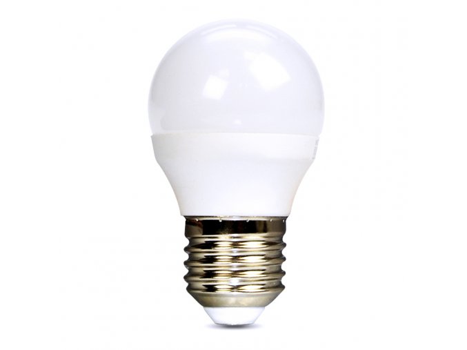 Solight LED žárovka, miniglobe, 6W, E27, 6000K, 510lm