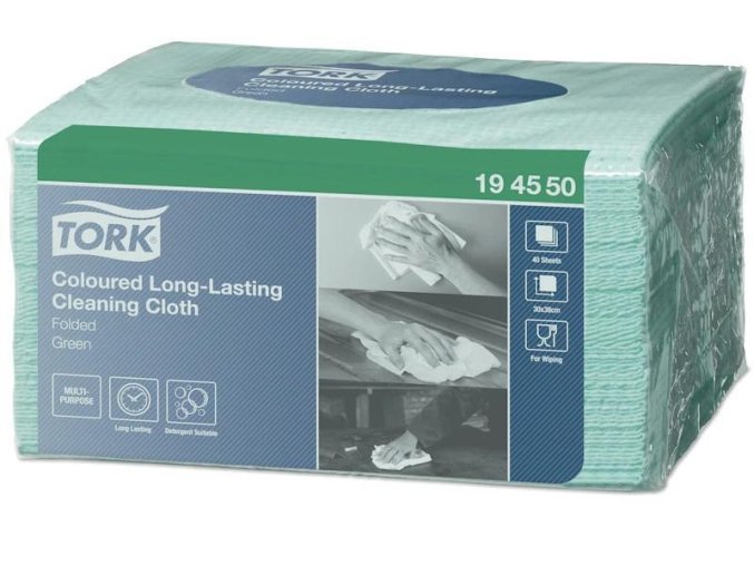 Netkaná textílie Tork Premium ve skládané verzi - zelená 40ks