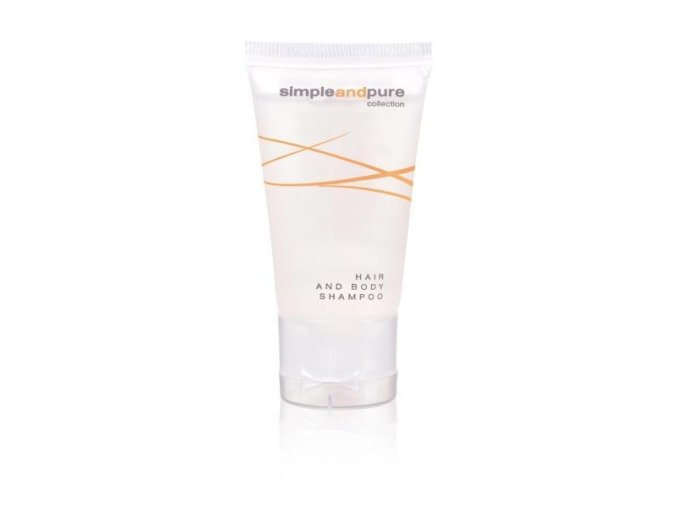 Hotelový vlasový a tělový šampón v tubě 30ml Simple and Pure - 50ks