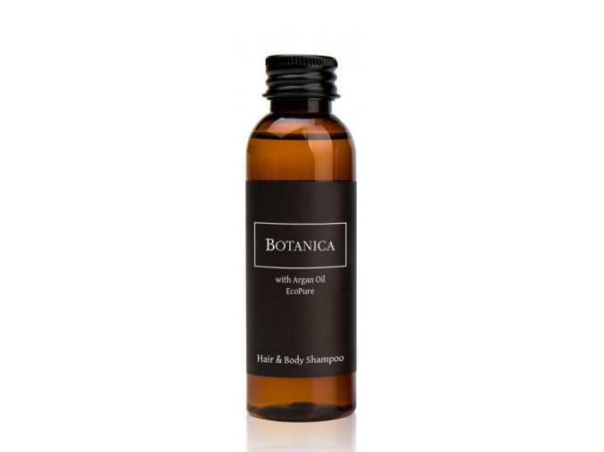 Luxusní hotelový vlasový a tělový šampón v lahvičce 60ml Botanica