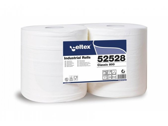 Průmyslová papírová utěrka CELTEX Classic 800, šířka 26,5cm - 2ks