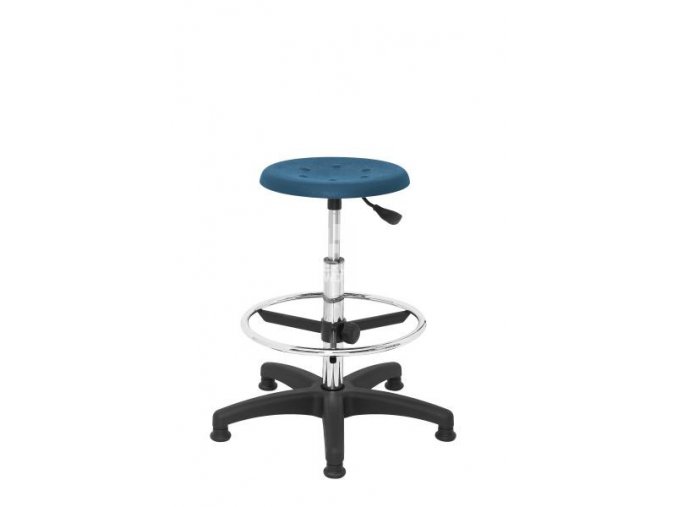 Zvýšená laboratorní stolička POL Special CH, modrá