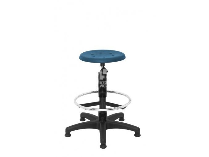 Zvýšená laboratorní stolička POL Special, modrá