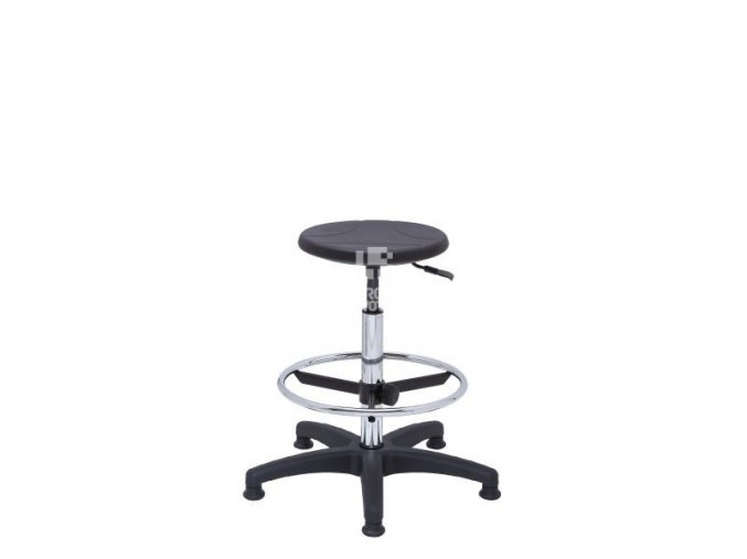 Zvýšená laboratorní stolička TECH Special, černá
