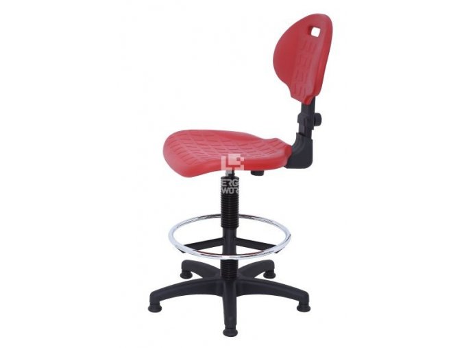 Zvýšená laboratorní židle PRO Special, červená, permanentní kontakt