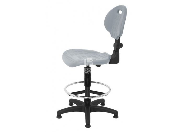 Zvýšená laboratorní židle PRO Special, šedá, permanentní kontakt