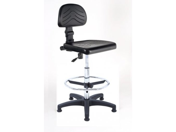 Zvýšená laboratorní židle PL Special chrom, permanentní kontakt