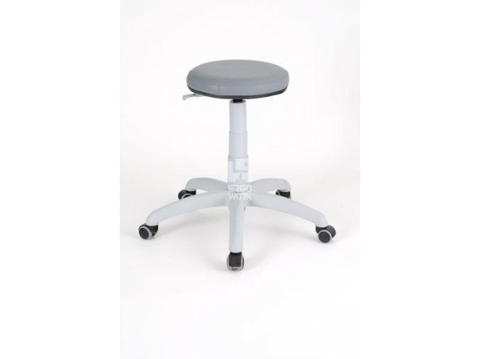 Nízká laboratorní stolička LAB 4 Standard, šedá