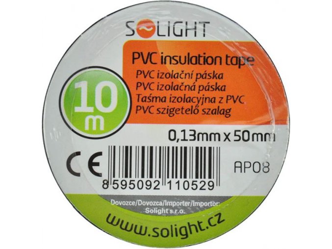 Solight izolační páska, 50mm x 0,13mm x 10m, černá