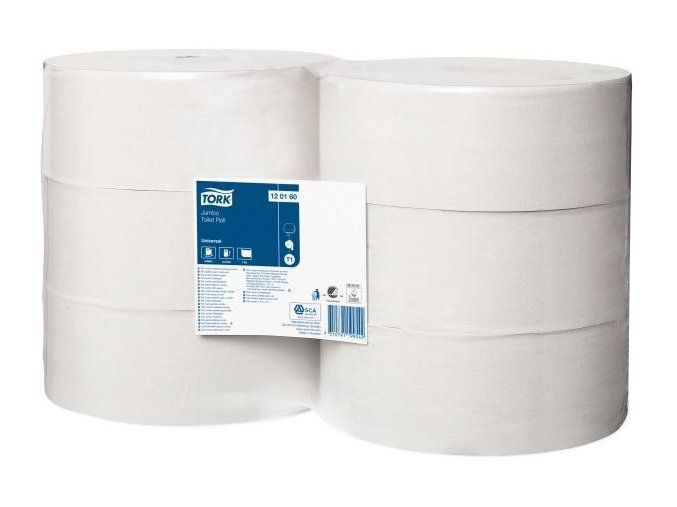 Toaletní papír v Jumbo roli Tork Universal 1vrstva T1 - 6ks