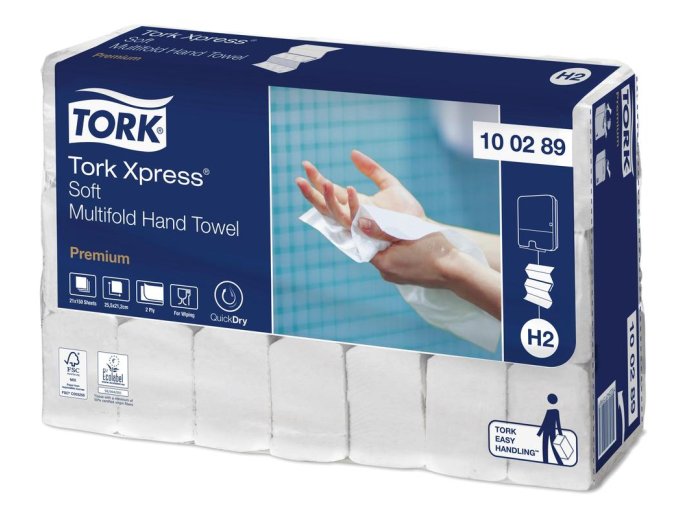 Papírové ručníky skládané TORK Xpress PREMIUM Soft bílá H2 3150ks - 1krt