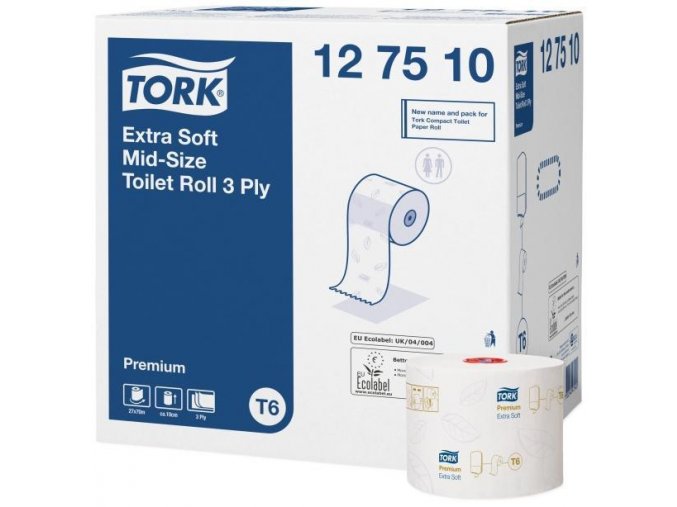 Toaletní papír kompaktní role TORK Premium Extra Soft 3vrstvy bílý T6 - 27ks