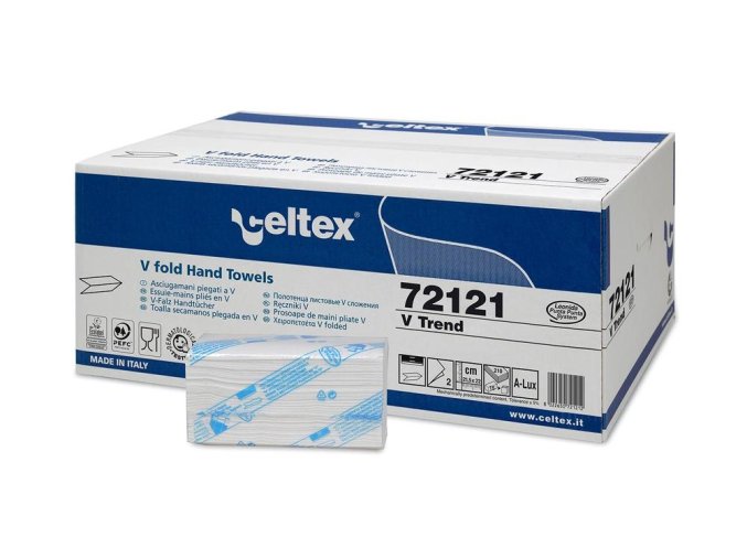 Papírové ručníky skládané CELTEX V Trend 3150ks, bílé, 2vrstvy
