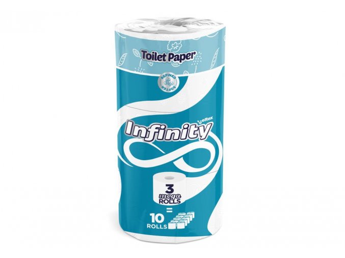 Toaletní papír CELTEX Infinity 2vrstvy 670 útržků bílý - 3ks