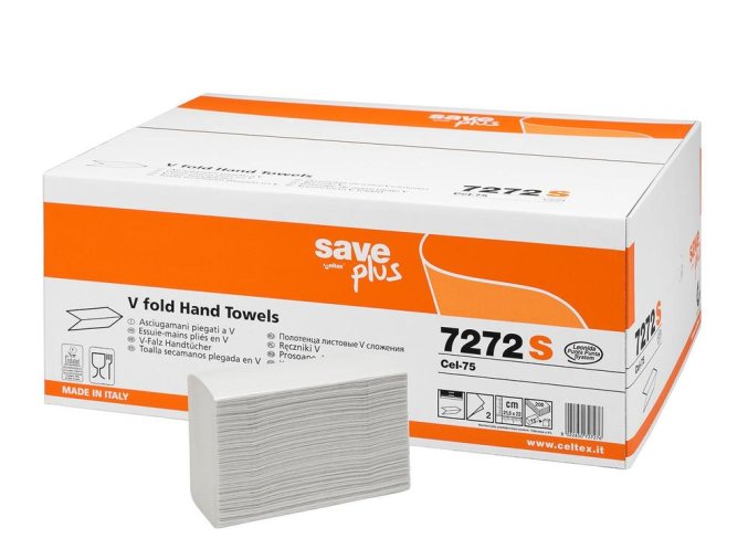 Papírové ručníky skládané CELTEX S-Plus V Time 3000ks, 2vrstvy - 1ks
