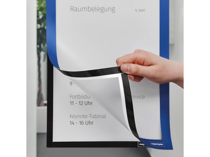 Magnetoplan Magnetofix samolepící magnetický rámeček A4 modrý (2ks)