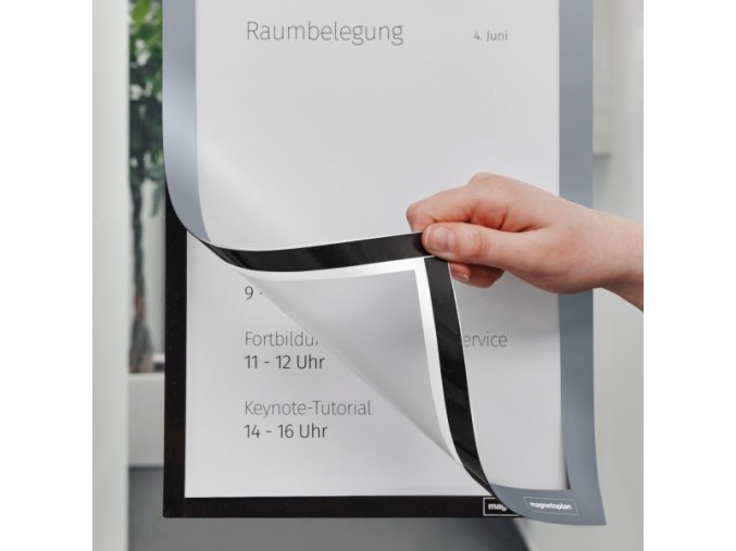 Magnetoplan Magnetofix samolepící magnetický rámeček A4 šedý (2ks)