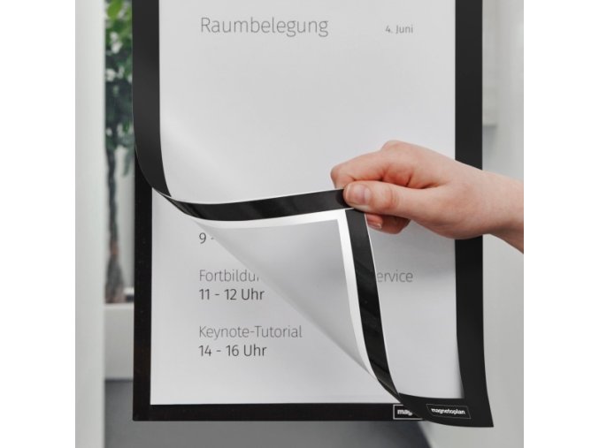 Magnetoplan Magnetofix samolepící magnetický rámeček A6 černý (2ks)