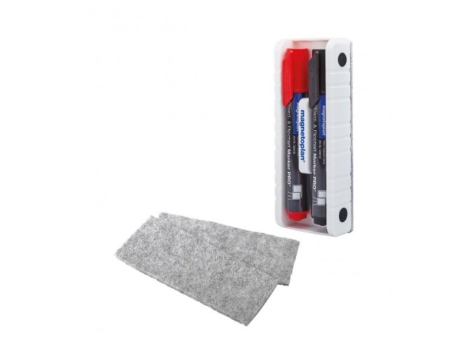 Magnetoplan BASIC popisovače, stěrka s držákem - Start sada