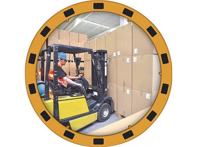 dancop sicherheits verkehrsspiegel durchmesser 600mm acrylgelb schwarz ca110grad blickw15m edi 60 4250912308251